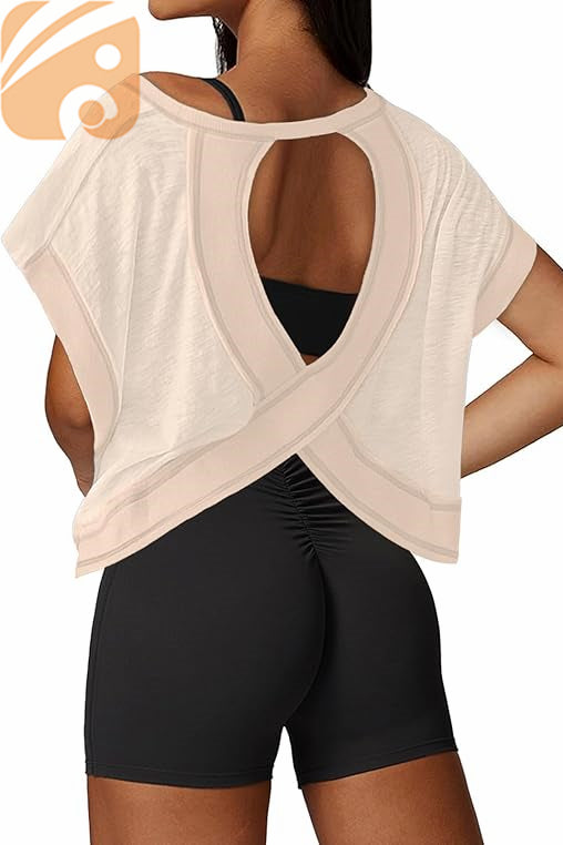 Open Back Workout Tops For Women