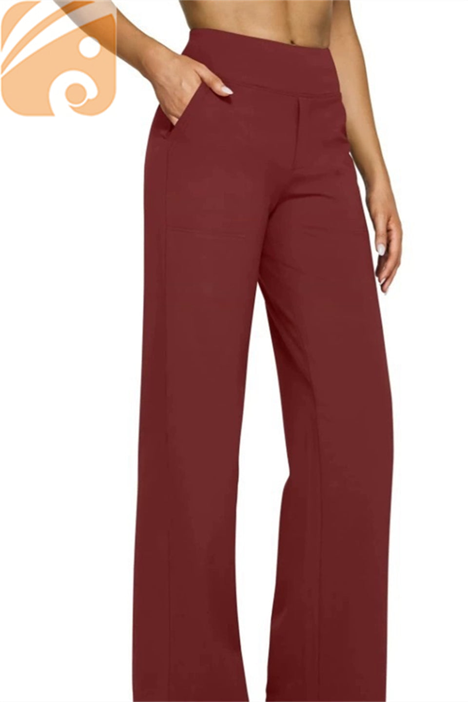 Women’s High-Waist Wide-Leg Yoga Pants Elastic Fitness Trousers