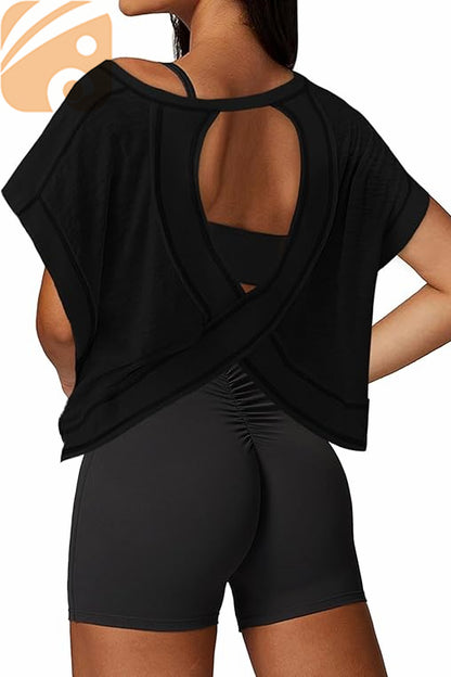 Open Back Workout Tops For Women