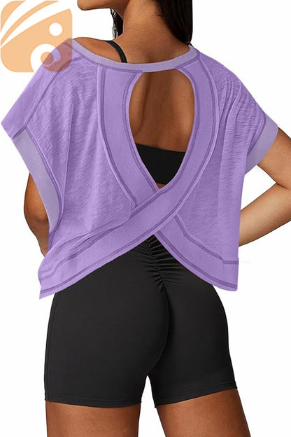 Open Back Workout Tops For Women