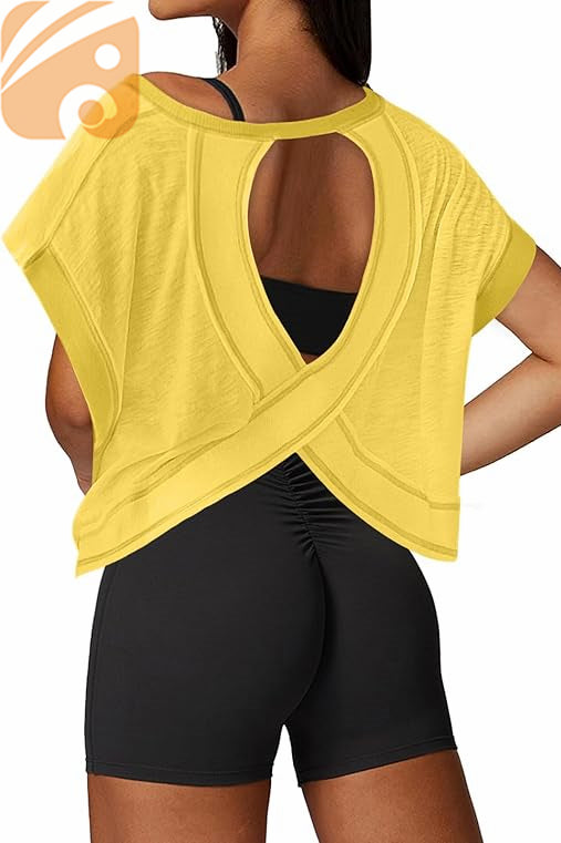 Open Back Workout Tops For Women