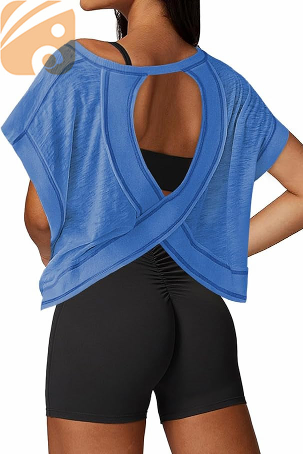 Open Back Workout Tops For Women