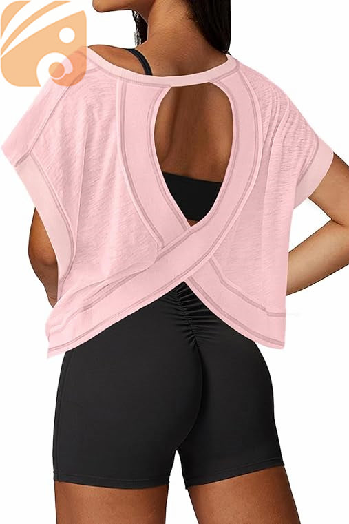 Open Back Workout Tops For Women