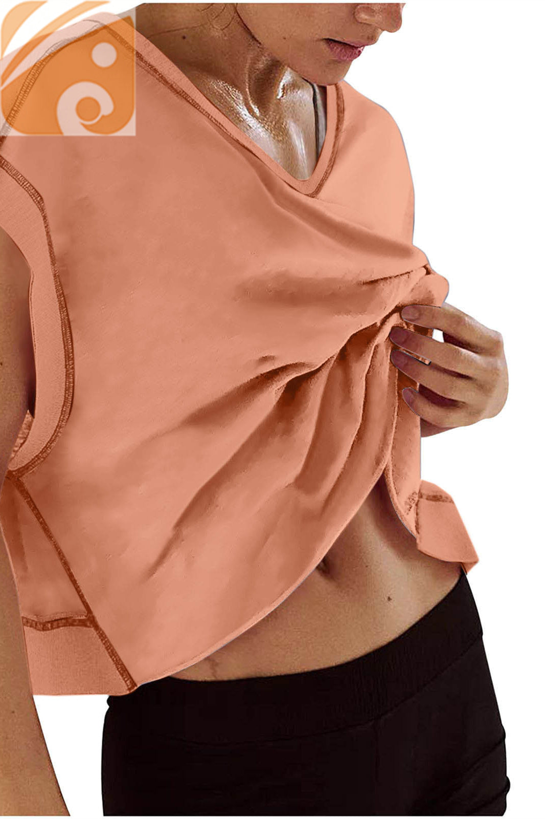 Women’s Open-Back Workout T-Shirt Oversized Quick-Dry Yoga Top