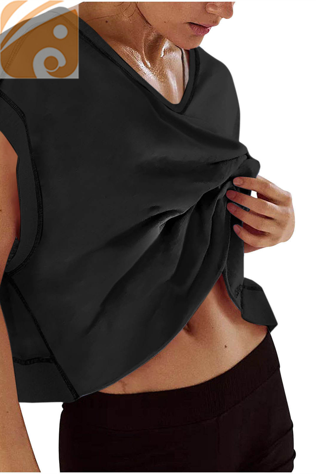 Women’s Open-Back Workout T-Shirt Oversized Quick-Dry Yoga Top