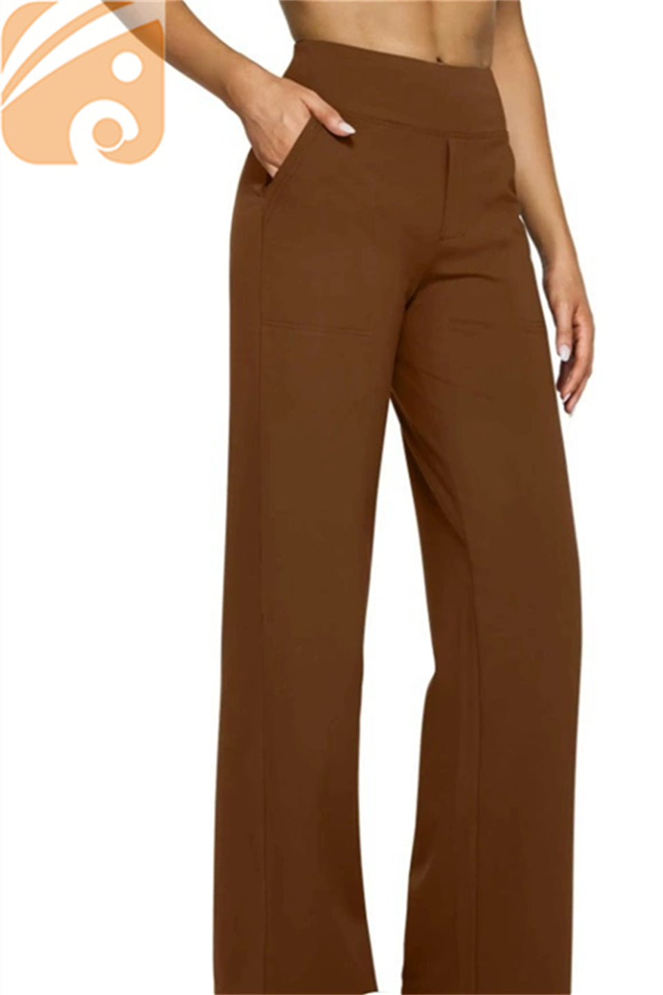 Women’s High-Waist Wide-Leg Yoga Pants Elastic Fitness Trousers