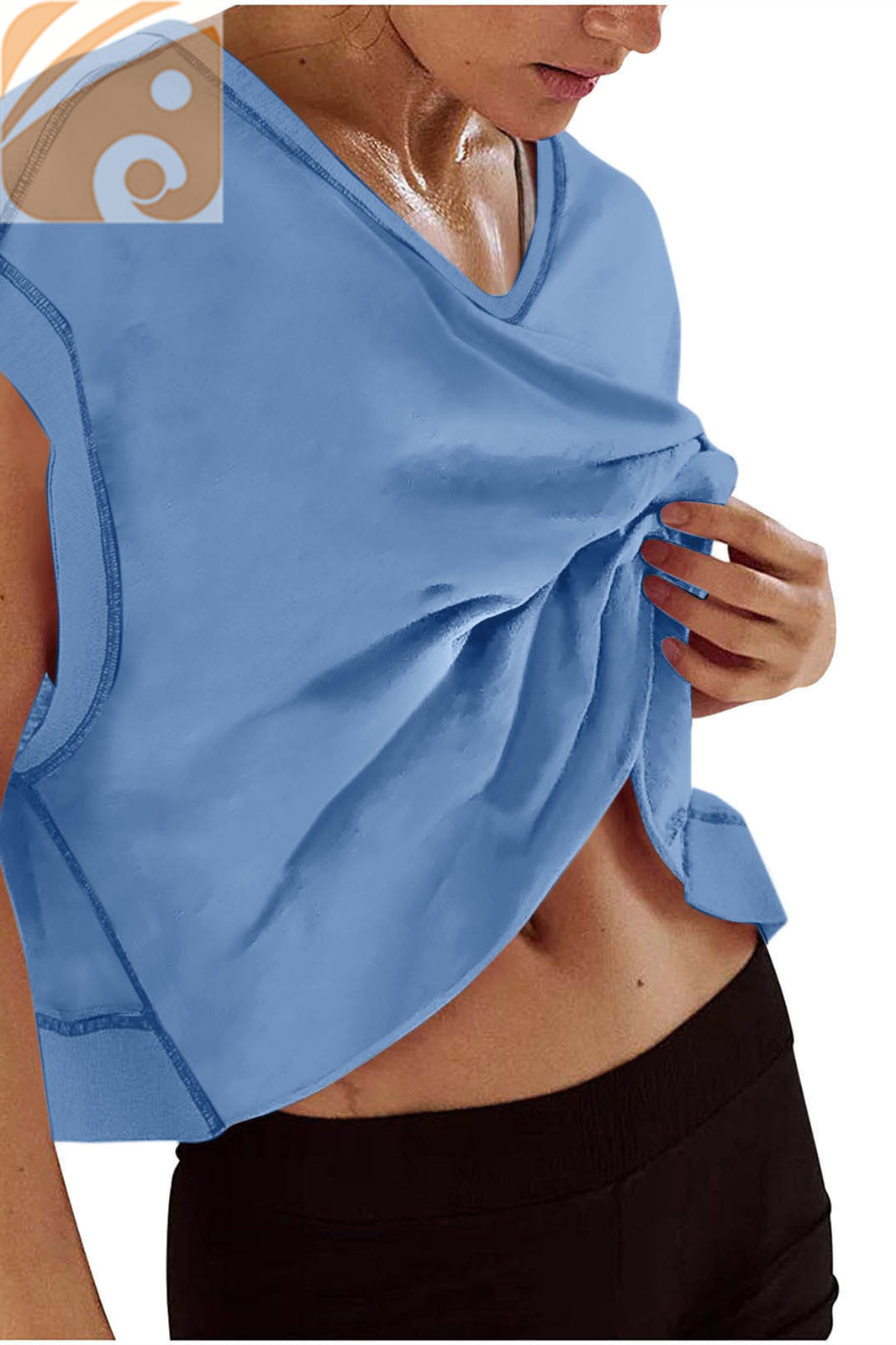 Women’s Open-Back Workout T-Shirt Oversized Quick-Dry Yoga Top